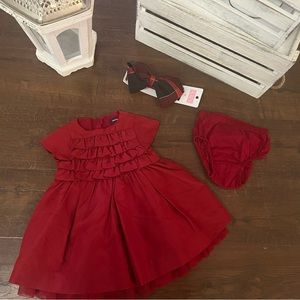 Baby holiday dress with headband